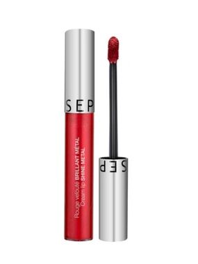 NWT Sephora Metallic Cream Lip Shine in Vermilion fusion
